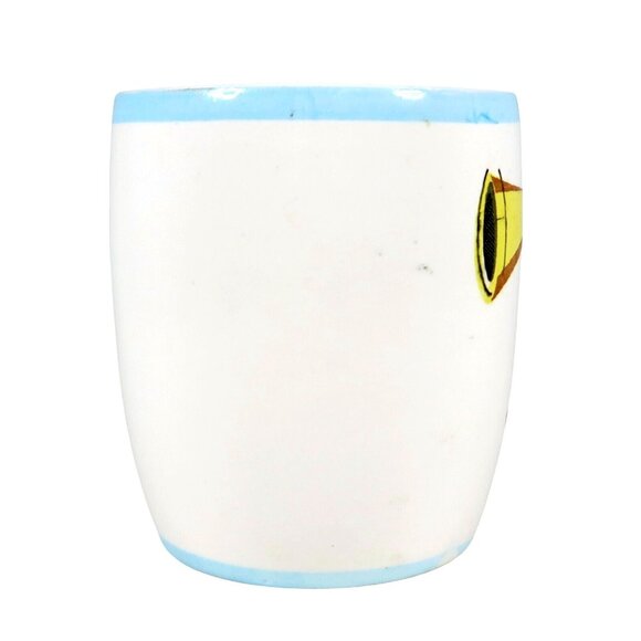 Nasco Japan “Hear Ye” Child’s Mug 1940s Ceramic Trumpet Banner Cup - Picture 4 of 7